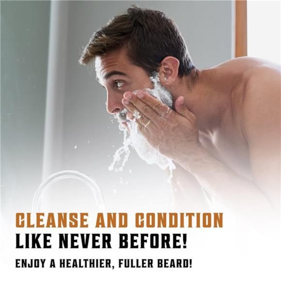 Beard Wash & Beard Conditioner Set w/Argan & Jojoba Oils - Softens & Strengthens - Picture 5 of 7